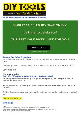 Singles' Day Sale Promotion!