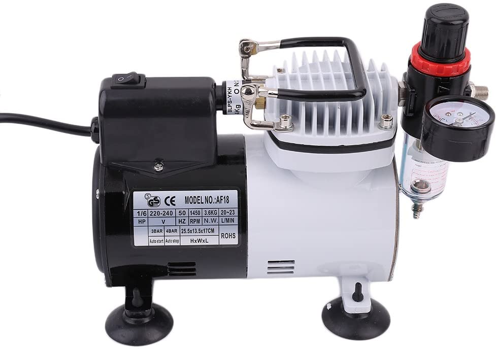Bộ Súng Phun Sơn Trang Điểm Máy Nén Khí Haoseng Airbrush AF18K-2